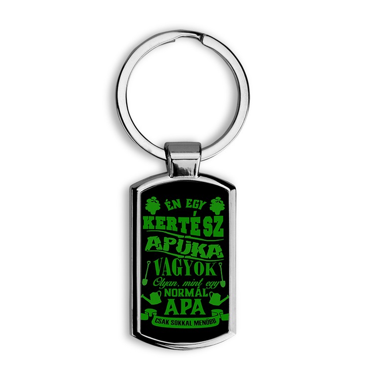 Kertész apuka mintás fém kulcstartó 2