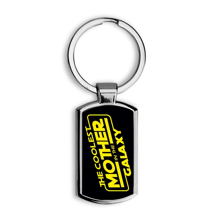 Coolest mother mintás fém kulcstartó
