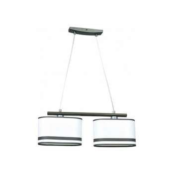 Lustra Emibig Gondola 2 becuri E27 x maxim 60W suport metalic si abajur din plastic Lustra Emibig Gondola 2 becuri E27 x maxim 60W suport metalic si abajur din plastic