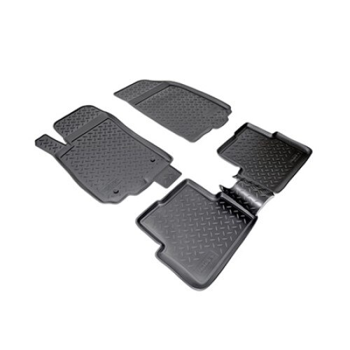 Set covorase auto cauciuc VagAuto pentru Chevrolet Aveo (2011) - 5 bucati, negru