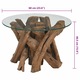 Masuta de cafea vidaXL, 60 cm, lemn masiv de tec erodat, 24.5 Kg 243473