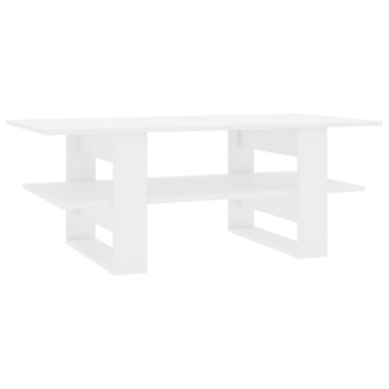 Masuta de cafea, vidaXL, PAL extralucios, 110 x 55 x 42 cm, Alb Masuta de cafea, vidaXL, PAL extralucios, 110 x 55 x 42 cm, Alb