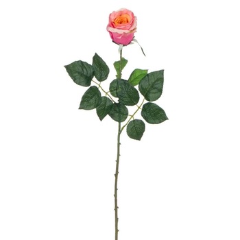 Fir de trandafir artificial, Zola®, roz-portocaliu 54 cm Fir de trandafir artificial, Zola®, roz-portocaliu 54 cm