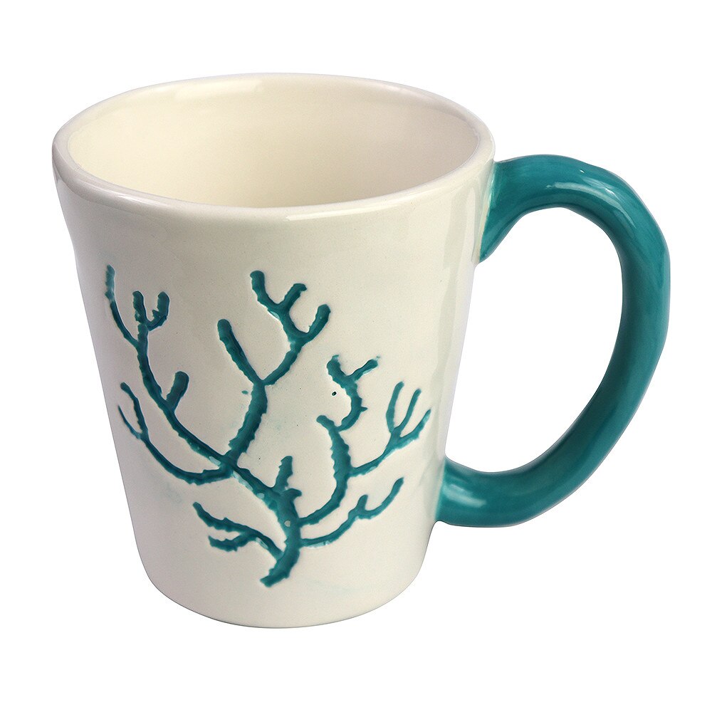 Cana - Blanc and Aqua - Faience, Ceramica, 300 ml