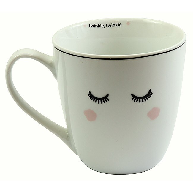 Cana - Pretty Twinkle Black and White, Portelan, 400 ml