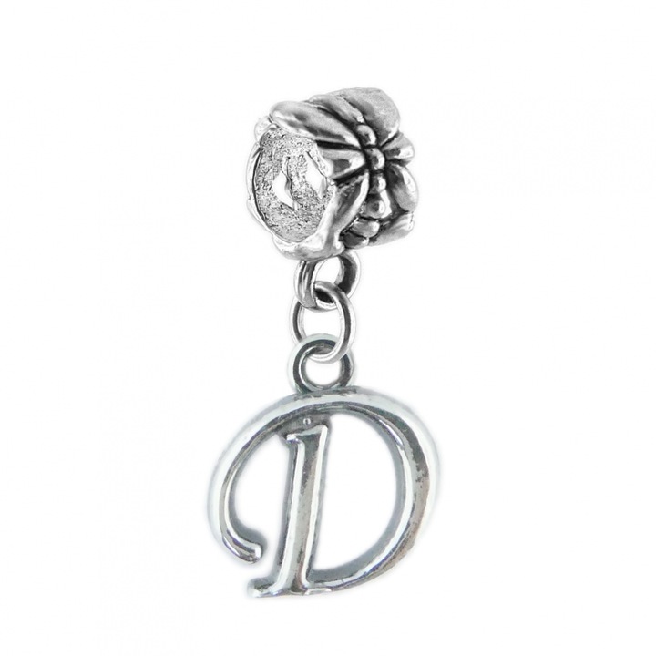 Charm argint Litera D 9216175 Dras