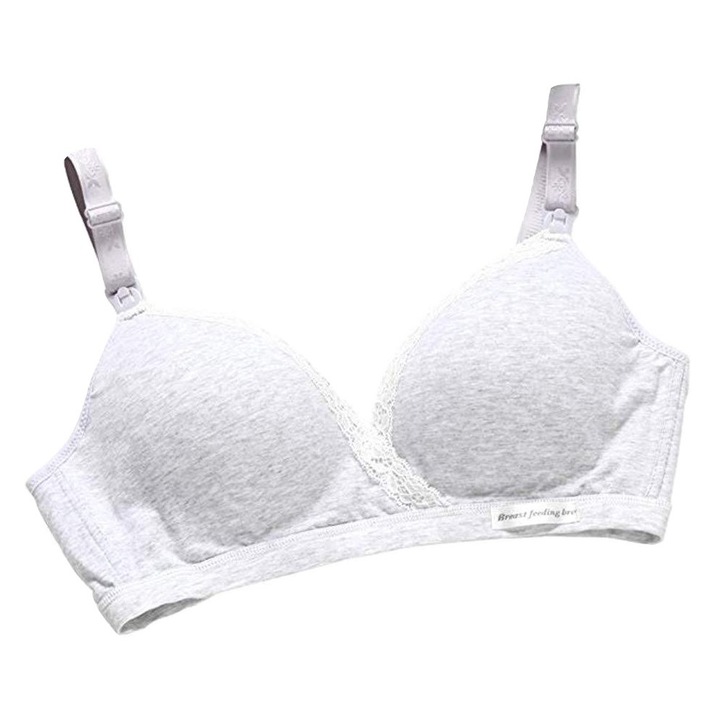 Sutien maternitate pentru sarcina gravide, dar si postnatal, pentru alaptare, 2 in 1, Gri