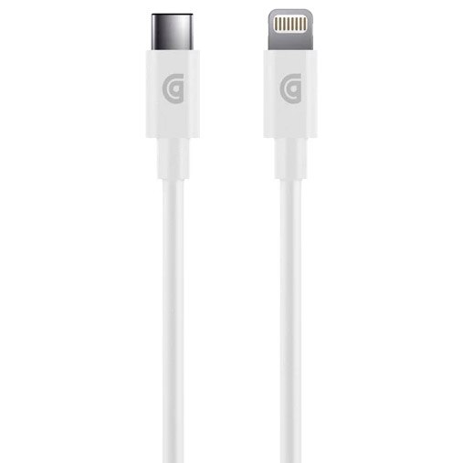 Cablu de incarcare Griffin USB-C la Lightning, 120cm, Alb