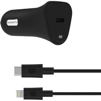 Incarcator masina Griffin PowerJolt, Fast charging, 18W, cablu Lightning, Negru Incarcator masina Griffin PowerJolt, Fast charging, 18W, cablu Lightning, Negru