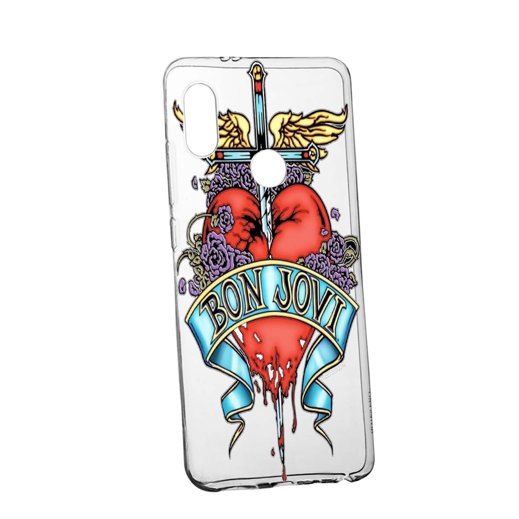 Husa de protectie Bon Jovi, pentru Huawei P20 Lite, rezistenta la uzura, anti-alunecare, din silicon Premium, 533