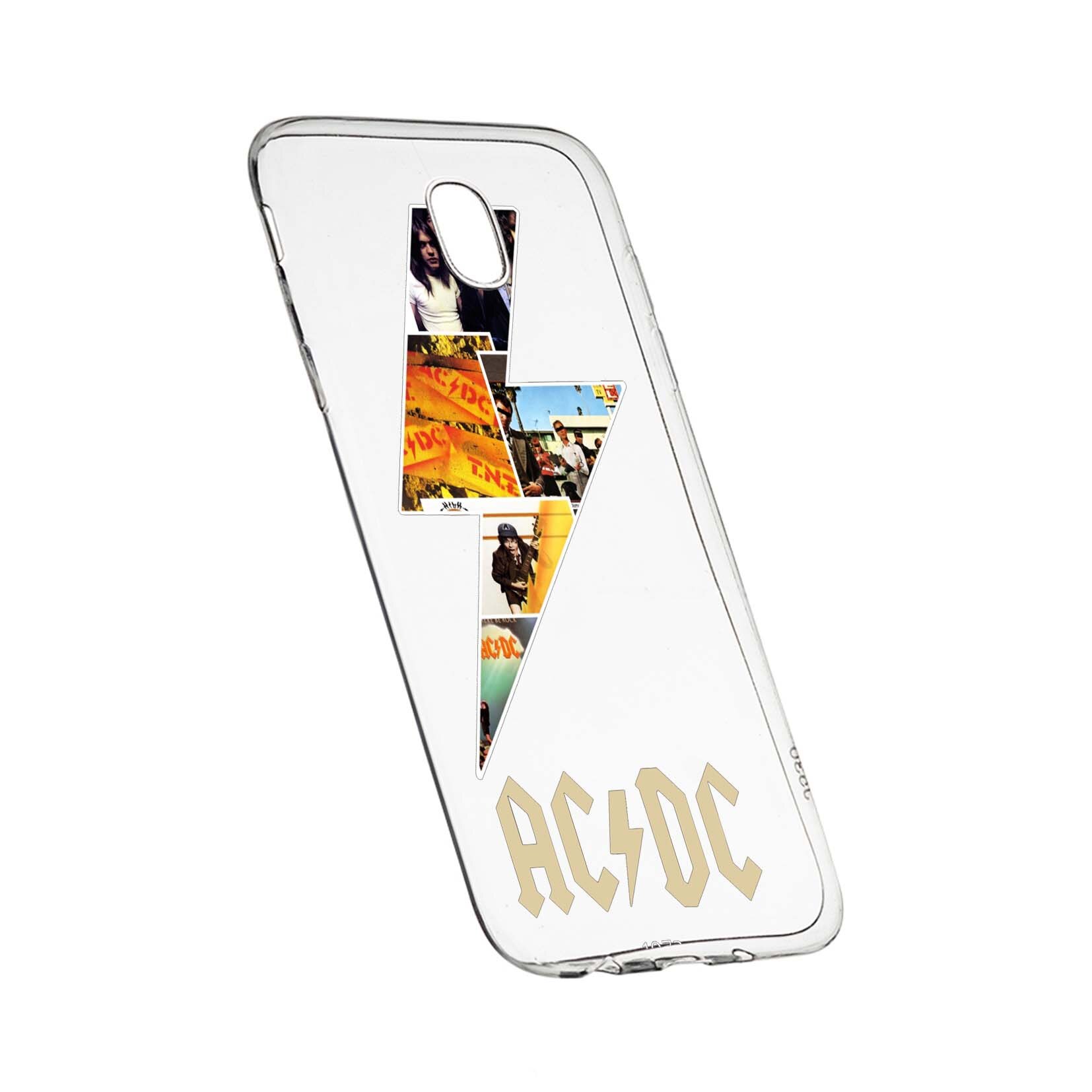 Husa de protectie AC/DC, pentru Samsung Galaxy J3 2017, rezistenta la uzura, anti-alunecare, din silicon Premium, 534