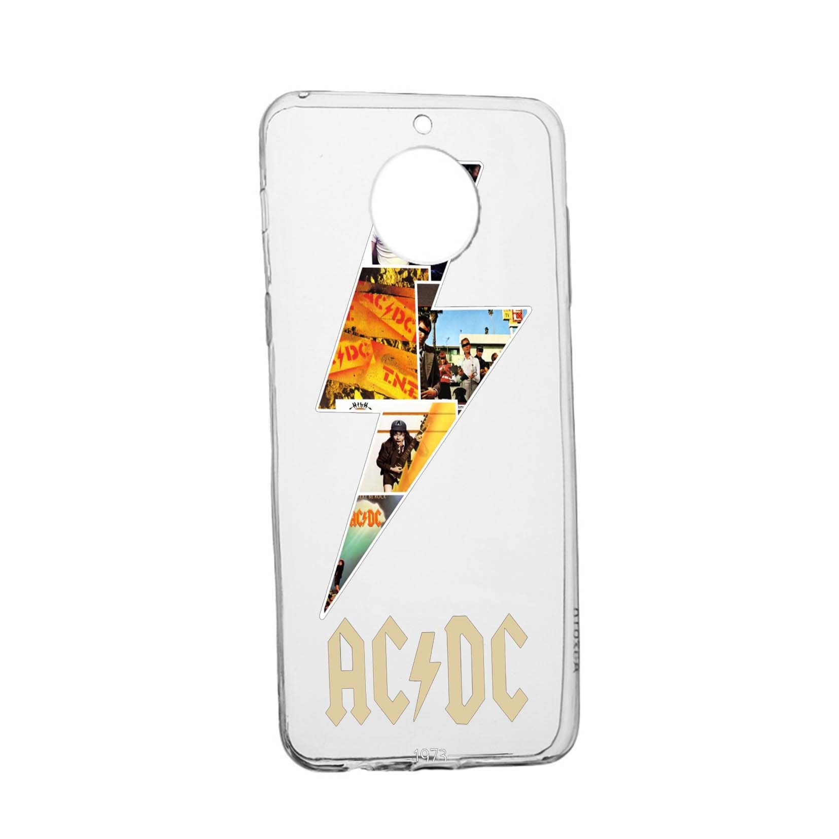 Husa de protectie AC/DC, pentru Motorola Moto E5 Plus, rezistenta la uzura, anti-alunecare, din silicon Premium, 534