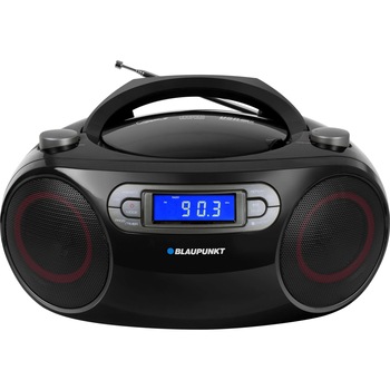 Microsistem Blaupunkt BB18BK, FM, CD, MP3, USB, AUX, 4W RMS, alarma, antena telescopica, LCD, alimentare la retea/baterii, negru Microsistem Blaupunkt BB18BK, FM, CD, MP3, USB, AUX, 4W RMS, alarma, antena telescopica, LCD, alimentare la retea/baterii, negru