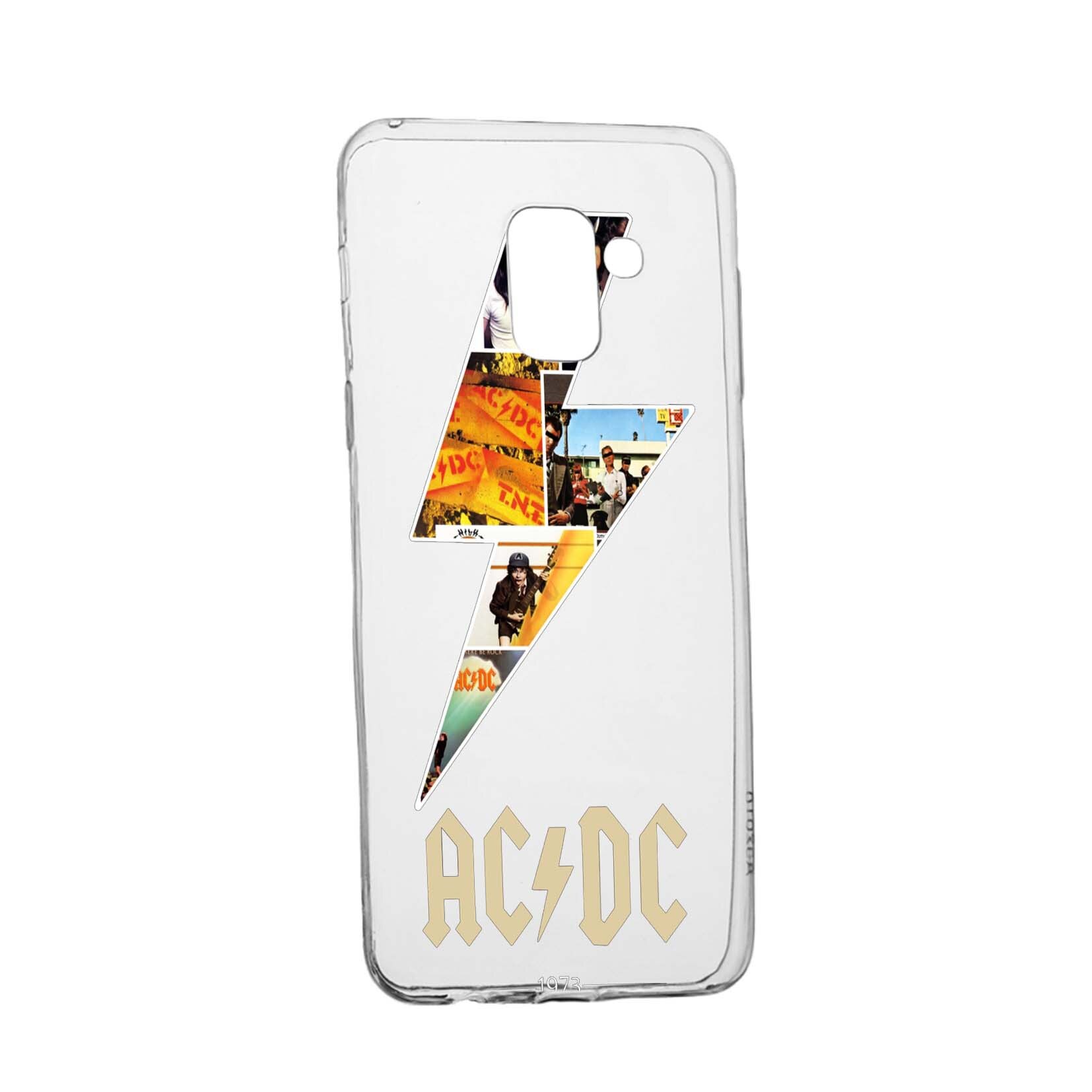 Husa de protectie AC/DC, pentru Samsung Galaxy A8 2018 / A5 2018, rezistenta la uzura, anti-alunecare, din silicon Premium, 534