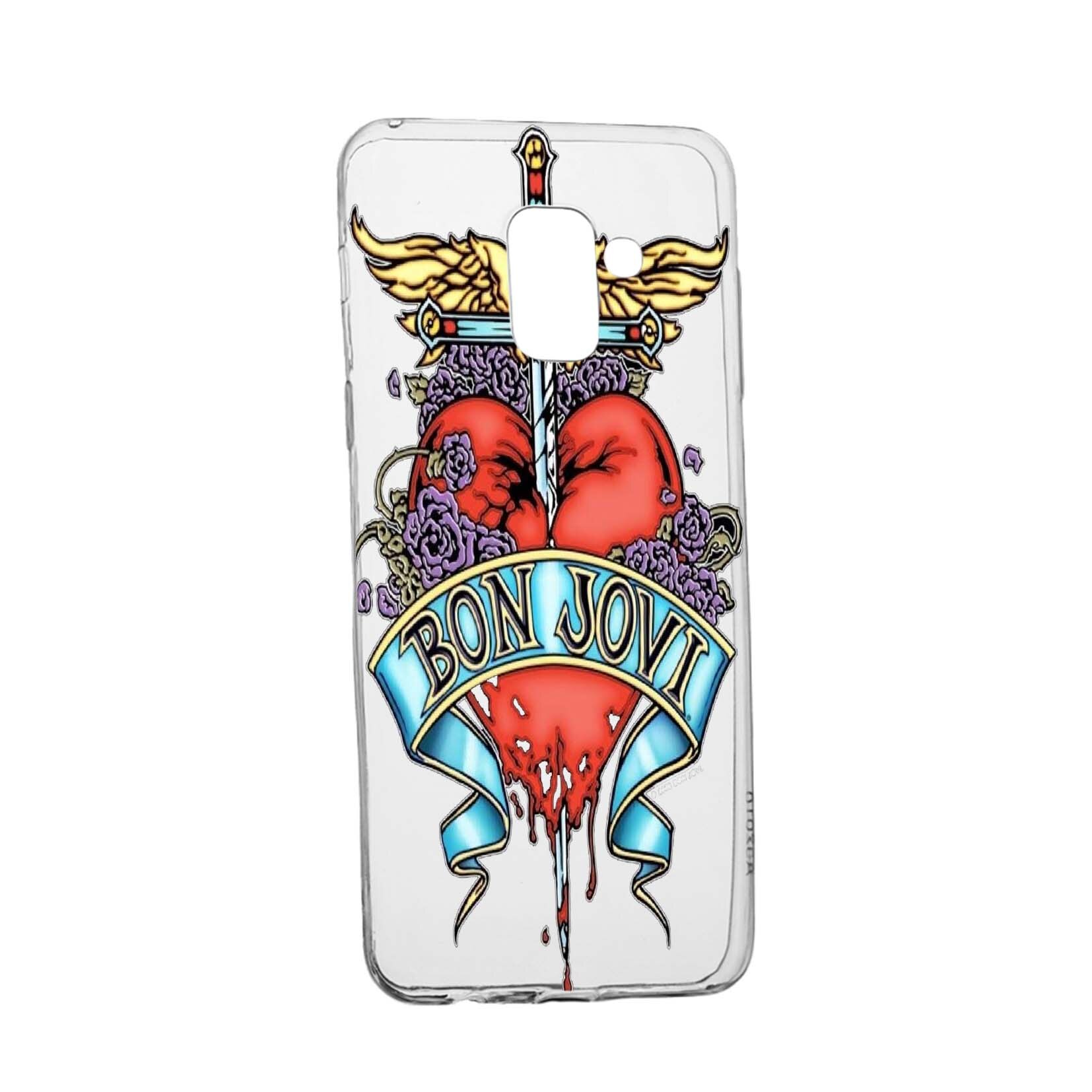 Husa de protectie Bon Jovi, pentru Samsung Galaxy A6 2018, rezistenta la uzura, anti-alunecare, din silicon Premium, 533