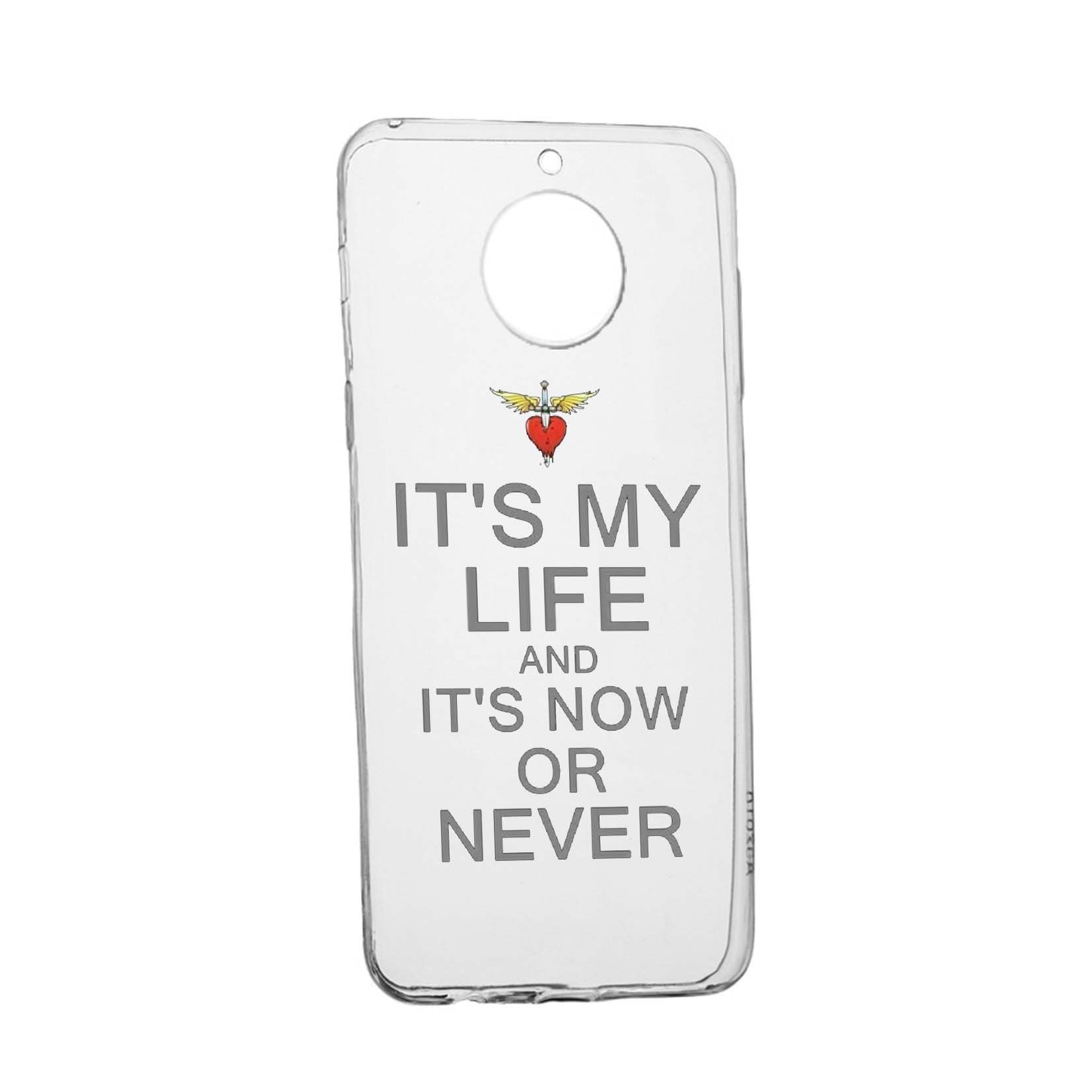 Husa de protectie It's My Life, pentru Motorola Moto E5 Plus, rezistenta la uzura, anti-alunecare, din silicon Premium, 539