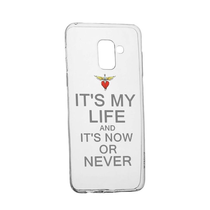 Husa de protectie It's My Life, pentru Samsung Galaxy J6 2018, rezistenta la uzura, anti-alunecare, din silicon Premium, 539