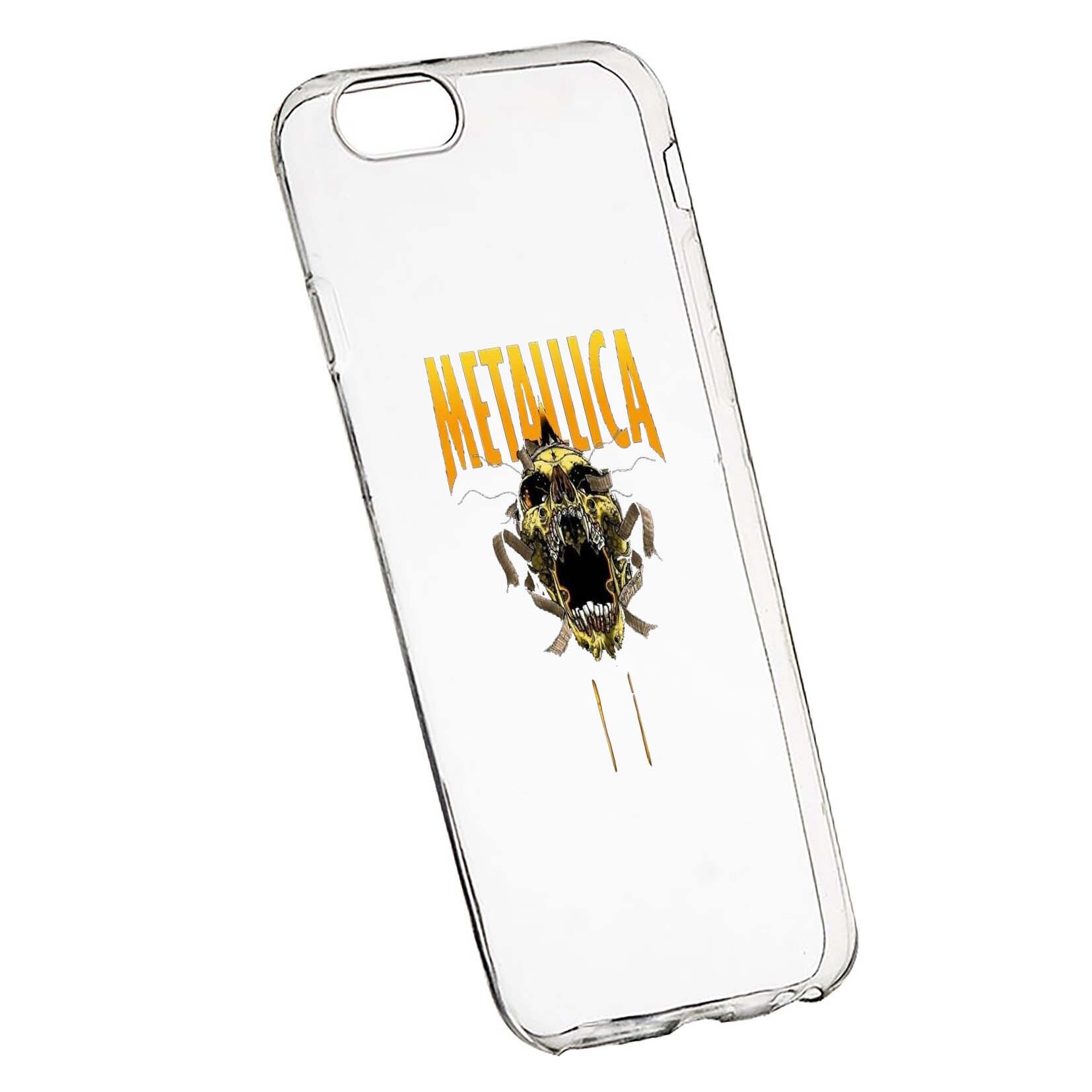 Husa de protectie Metallica, pentru Apple iPhone 6 Plus / 6S Plus, rezistenta la uzura, anti-alunecare, din silicon Premium, 542
