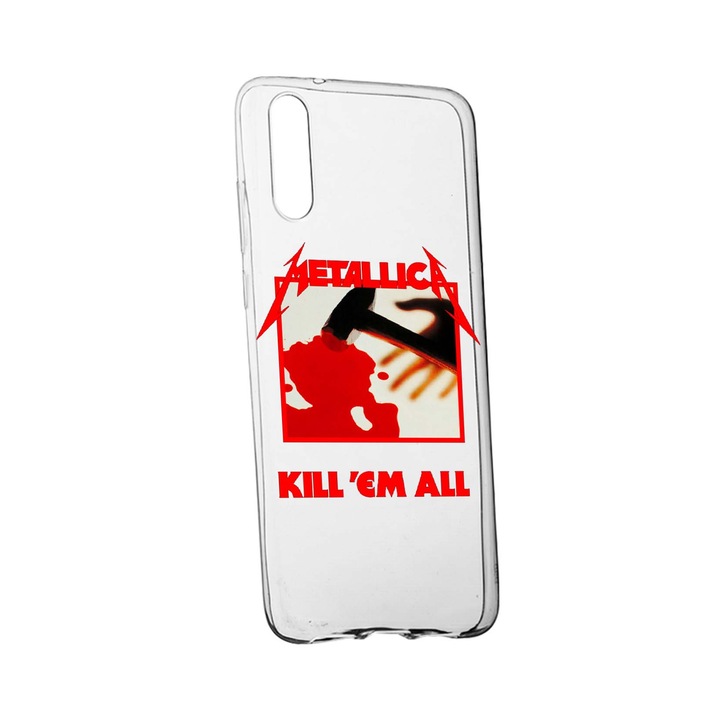 Husa de protectie Metallica, pentru Samsung Galaxy A70 / Galaxy A70S, rezistenta la uzura, anti-alunecare, din silicon Premium, 543