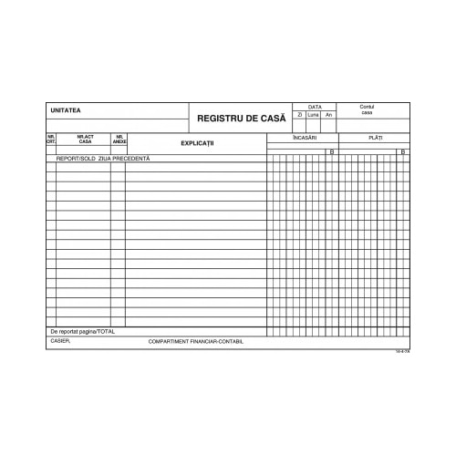 Registru casa autocopiativ EVOffice, A4