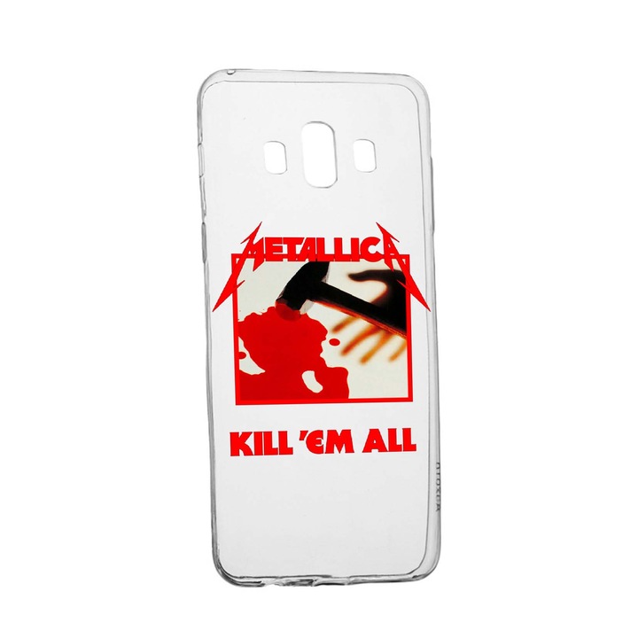 Husa de protectie Metallica, pentru Samsung Galaxy J6 Plus 2018, rezistenta la uzura, anti-alunecare, din silicon Premium, 543