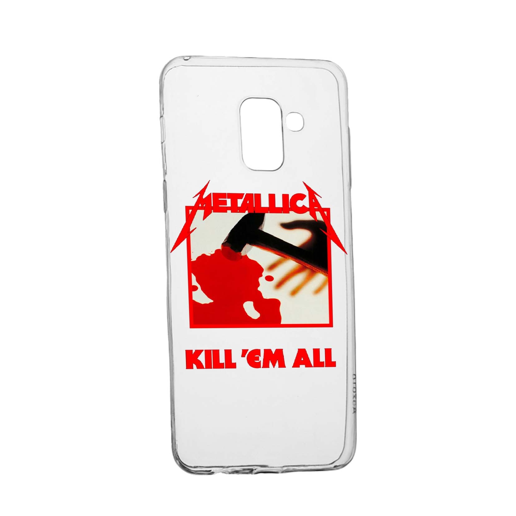 Husa de protectie Metallica, pentru Samsung Galaxy Galaxy A6 Plus / J8 2018, rezistenta la uzura, anti-alunecare, din silicon Premium, 543