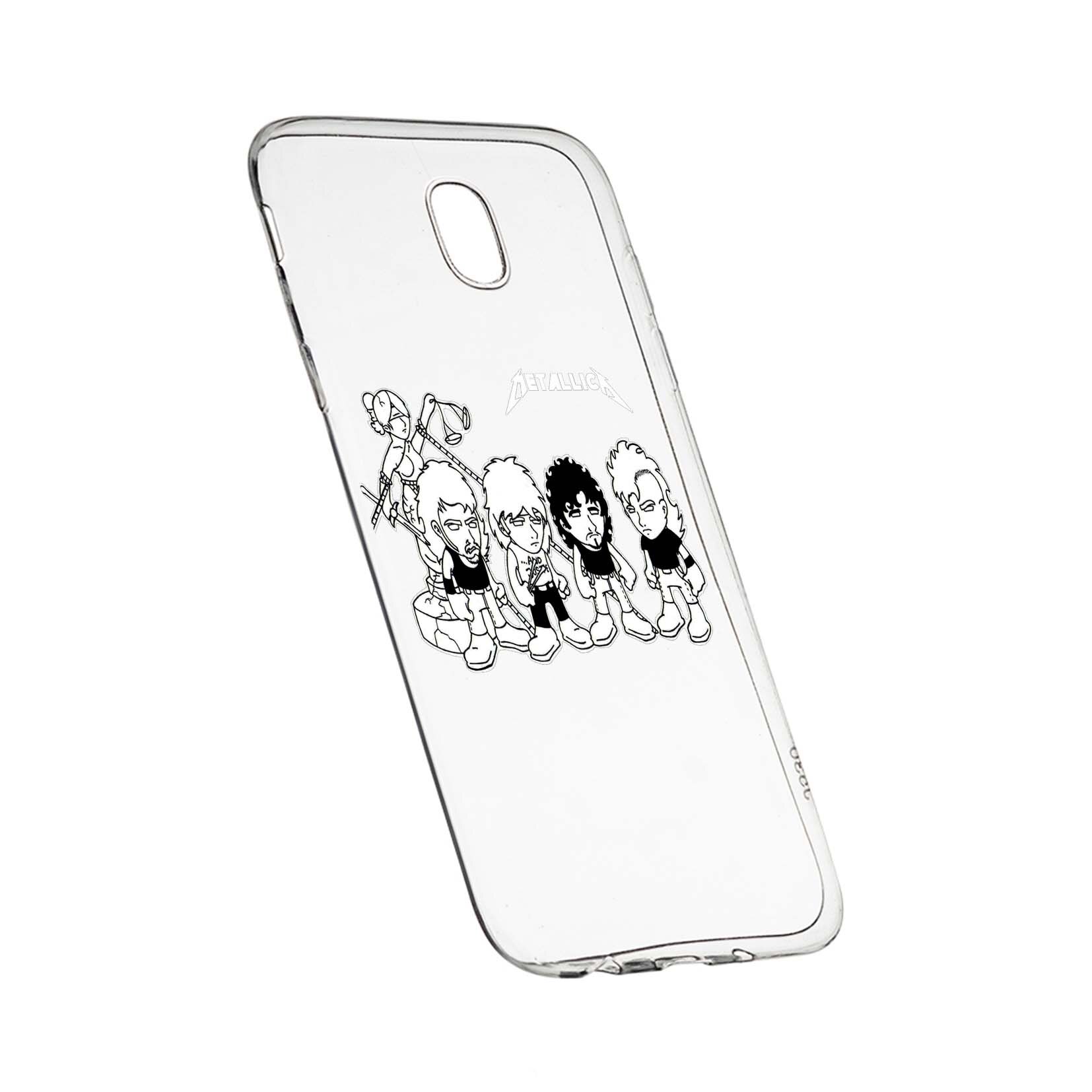 Husa de protectie Metallica, pentru Samsung Galaxy J3 2017, rezistenta la uzura, anti-alunecare, din silicon Premium, 544