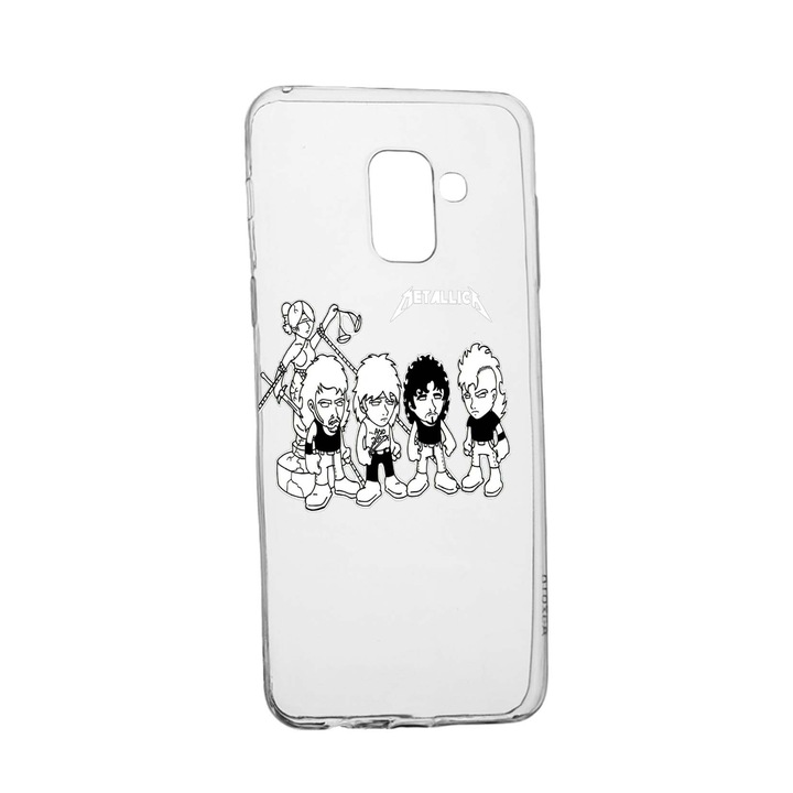 Husa de protectie Metallica, pentru Samsung Galaxy J6 2018, rezistenta la uzura, anti-alunecare, din silicon Premium, 544