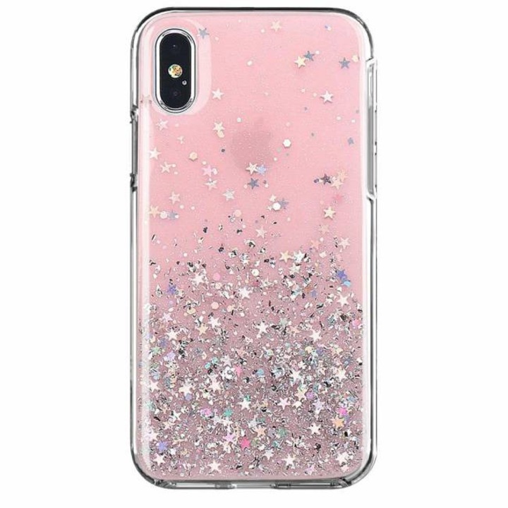 Wozinsky Star Glitter Shining tok iPhone XS / iPhone X pink telefontok