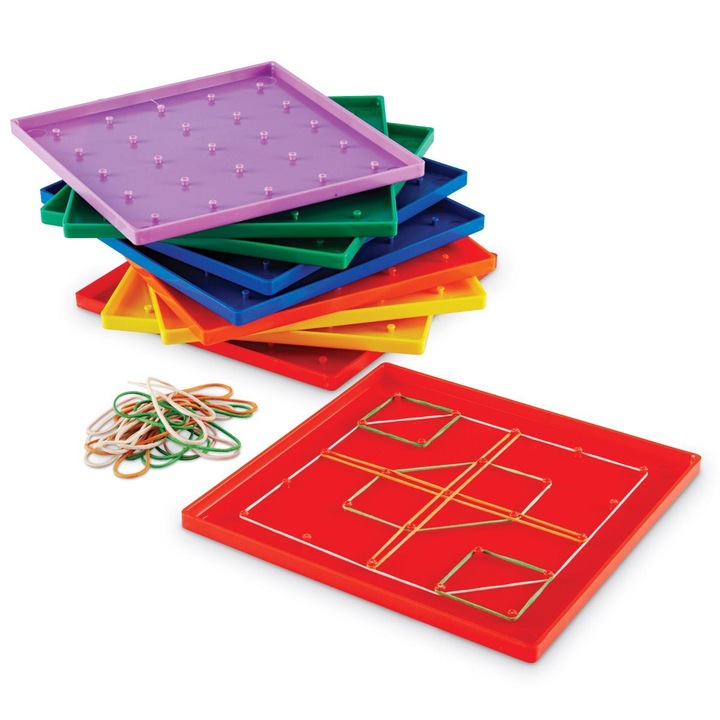 Joc educativ, LearningResources, Geoboard, Universal, 5+