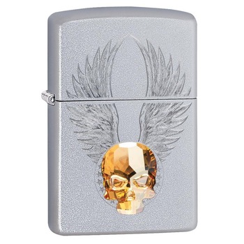Bricheta Zippo Gold Skull Design 49034 Bricheta Zippo Gold Skull Design 49034