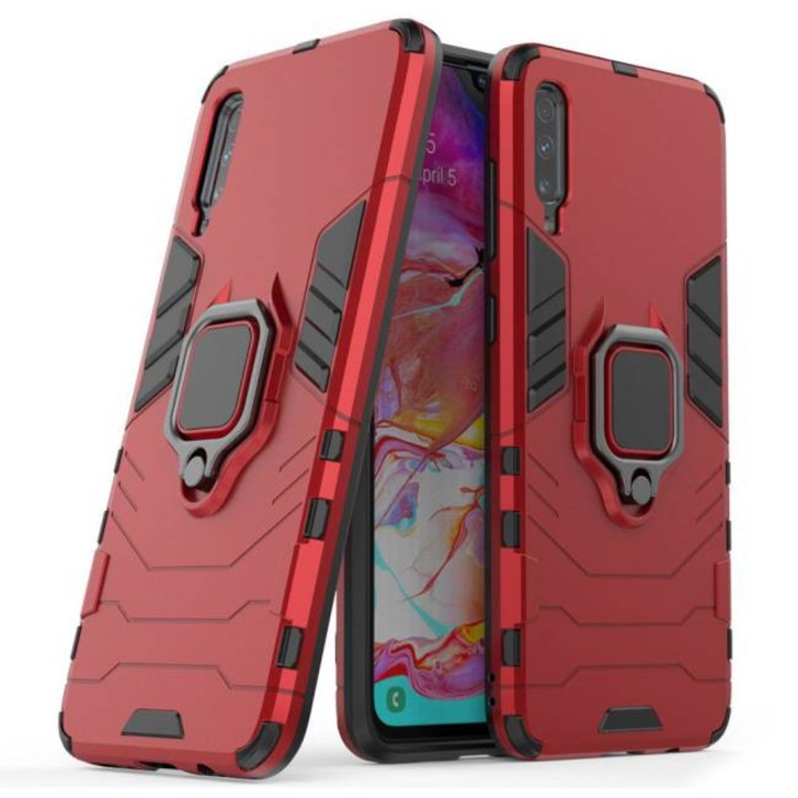 Ring Armor tok kitámasztható Kemény telefontok Xiaomi Mi CC9e / Xiaomi Mi A3 piros telefontok