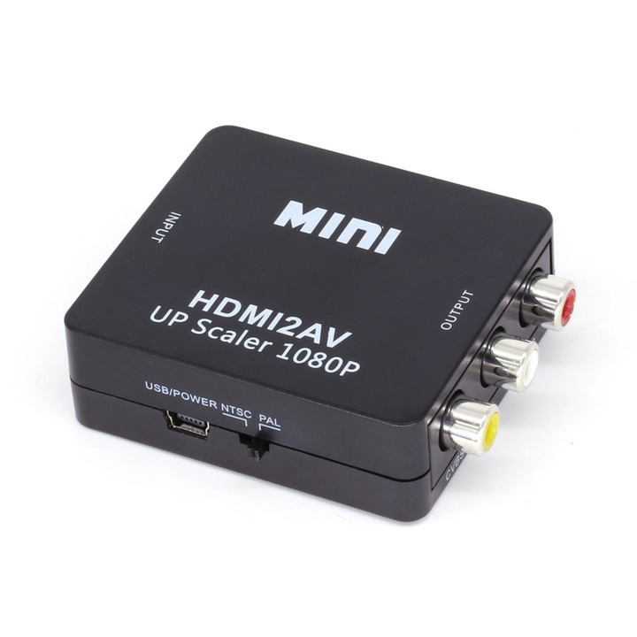 Преходник 1Tech, HDMI към AV/RCA(чинчове) - активен