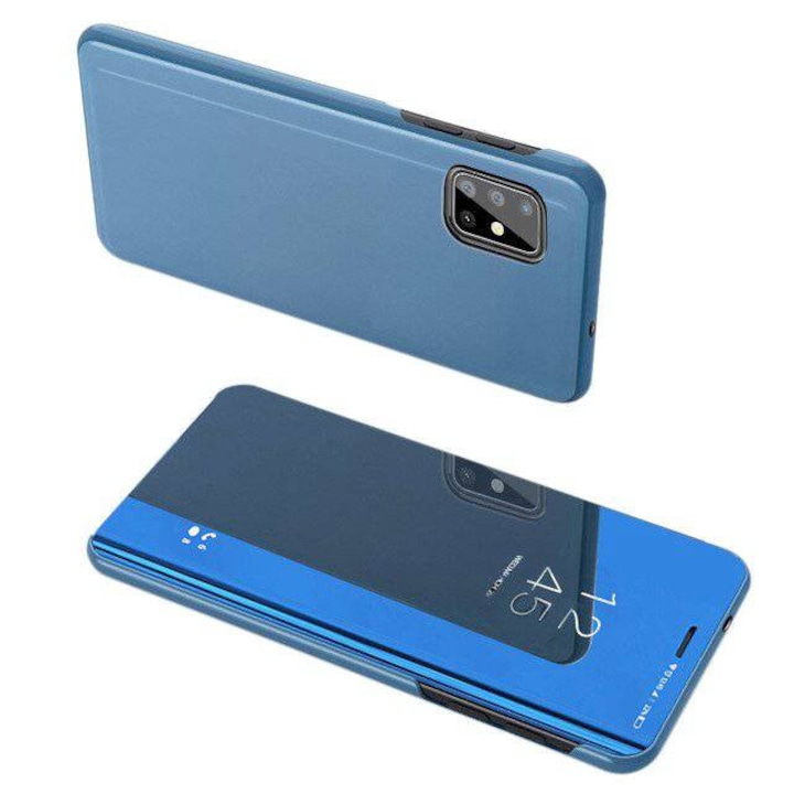 Clear View tok Samsung Galaxy S20 kék telefontok