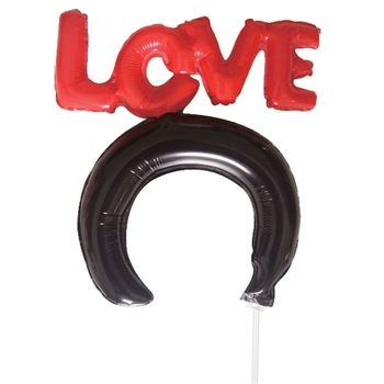 Balon negru cu text rosu Love 23x28 cm Balon negru cu text rosu Love 23x28 cm
