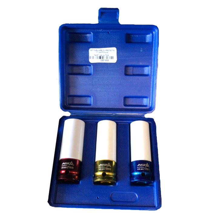 Set tubulare cu protectie pentru jante aliaj, ERBA, 3 piese