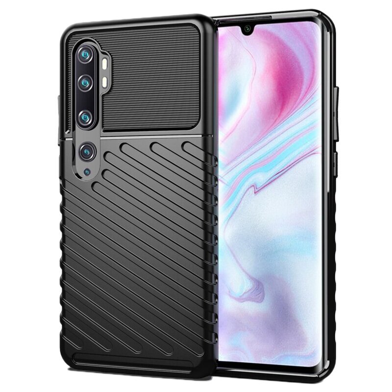 Husa protectie Fusion Thunder Series pentru Xiaomi Mi Note 10, Negru