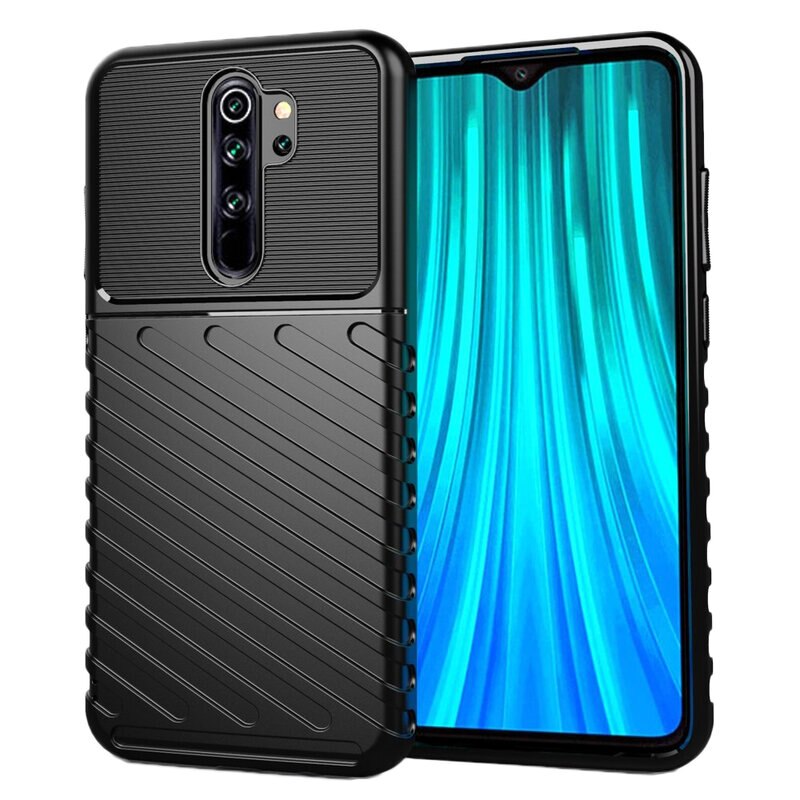 Husa protectie Fusion Thunder Series pentru Xiaomi Redmi Note 8 Pro, Negru