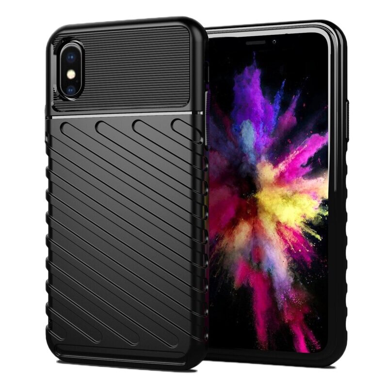 Husa protectie Fusion Thunder Series pentru Apple iPhone Xs, Negru
