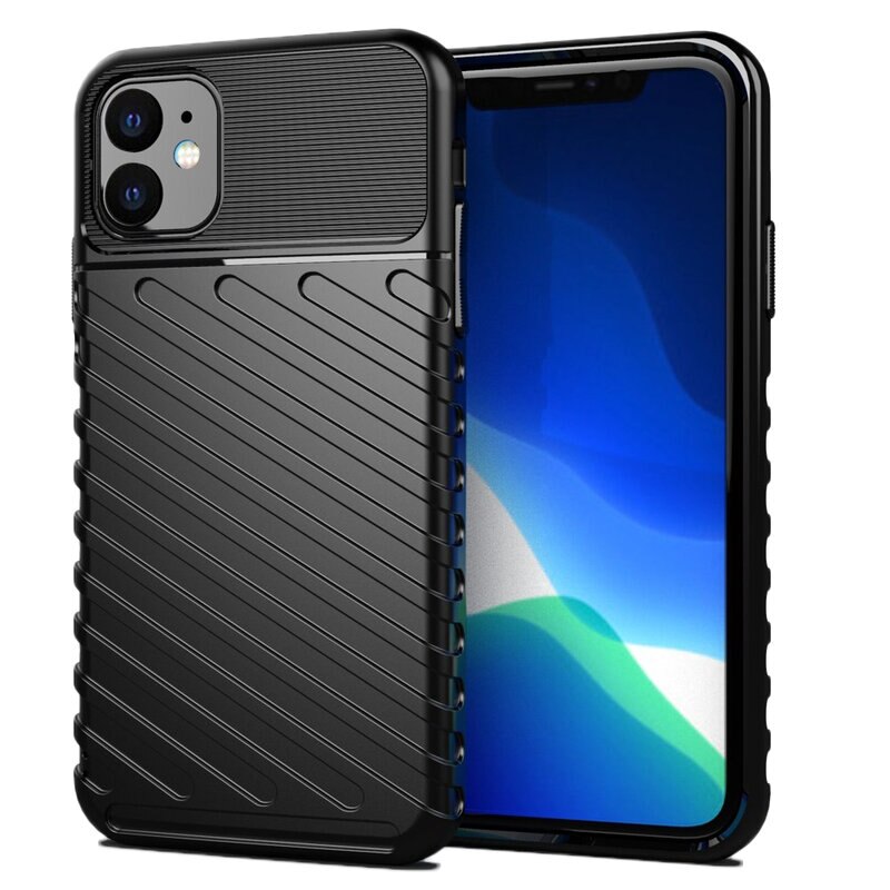 Husa protectie Fusion Thunder Series pentru Apple iPhone 11, Negru