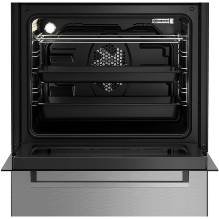 Aragaz Beko FSM62320TXD, 4 arzatoare, Mixt, 72 L, Aprindere electrica, SteamShine Cleaning, Clasa A, 60 cm, Inox