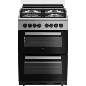 Aragaz Beko cu doua cuptoare FDM62130DXMS, 4 arzatoare,Aprindere electrica, Mixt, 38/49 L, Autocuratare catalitica, 60 cm, Inox Aragaz Beko cu doua cuptoare FDM62130DXMS, 4 arzatoare,Aprindere electrica, Mixt, 38/49 L, Autocuratare catalitica, 60 cm, Inox