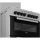 Готварска печка Beko с две фурни FDM62130DXMS, 4 нагревателни зони, Електрическо запалване, Смесено захранване, 38/49 л, Каталитично самопочистване, 60 см, Inox