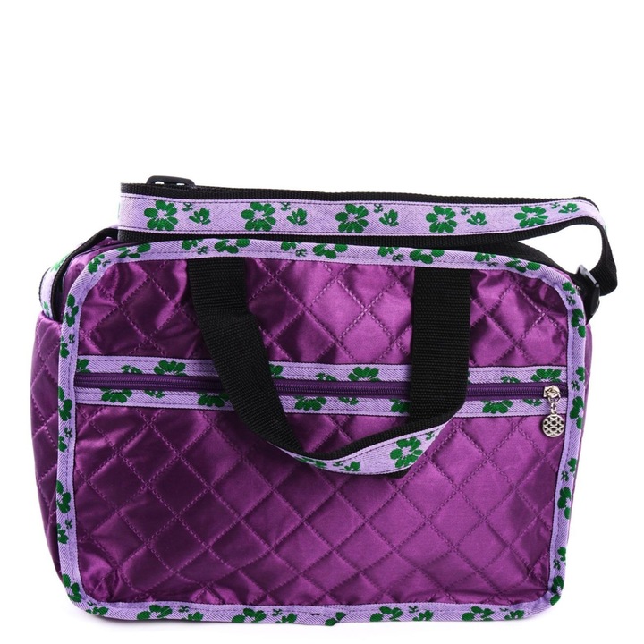 Geanta pentru mamici, Upupa, violeta, termoizolanta, cu scutec