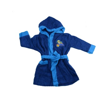 Halat de baie pentru baieti Setino Pompierul Sam 840-224AL, Albastru, 104-110 cm Halat de baie pentru baieti Setino Pompierul Sam 840-224AL, Albastru, 104-110 cm