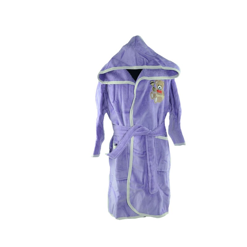 Halat de baie pentru fetite Ursulet NN HU2, Mov, 104