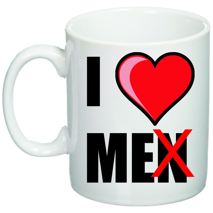 Cana personalizata "i love me" 330ml alba Giftoro