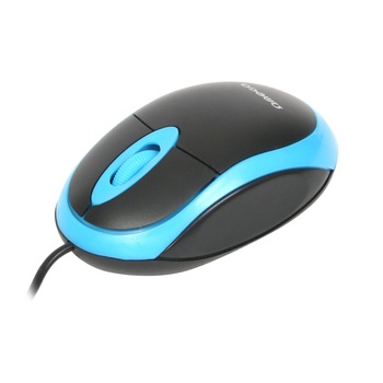 Mouse USB, Omega 41644 OM-06V, 1200 DPI, 95x57x33mm, cablu 110cm , negru cu albastru Mouse USB, Omega 41644 OM-06V, 1200 DPI, 95x57x33mm, cablu 110cm , negru cu albastru
