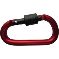 Carabina cu siguranta, D-Ring, pentru camping, hiking si breloc, h81 x l42 mm, rosu