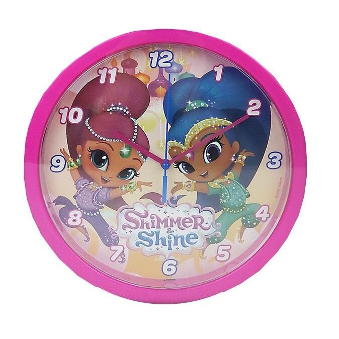 Ceas perete Shimmer Shine 25 cm Roz